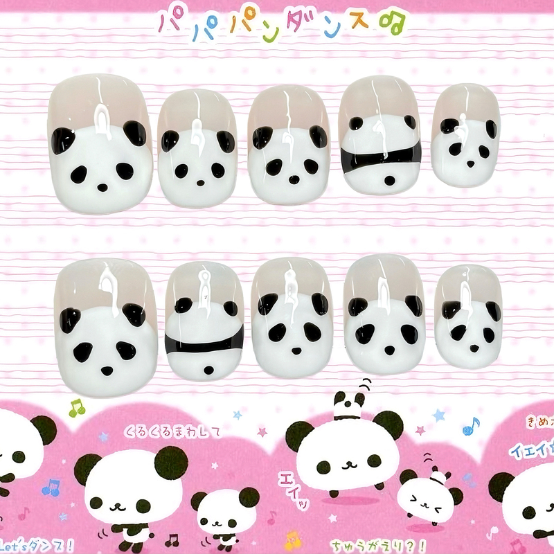 Handmade Cartoon Cute Style Black and White Nail Stickers That Make Your Skin Look Fairer Handmade Cartoon Cute Style Black and White Nail Stickers That Make Your Skin Look Fairer