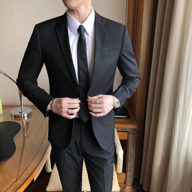 Korean version of the suit suit men's self-cultivation business casual professional formal dress wedding groom small suit jacket top tide