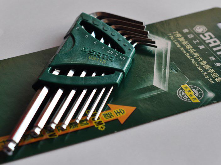 09113 SATA Shida Tool 7 Pieces Lengthened Ball Head Inner Hexagon Wrench Set Sleeve