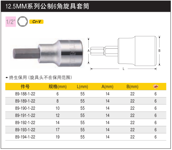 Stanley 12 5MM 6 angular screwing with 89-188 89-188 189190191192193 194-1-22