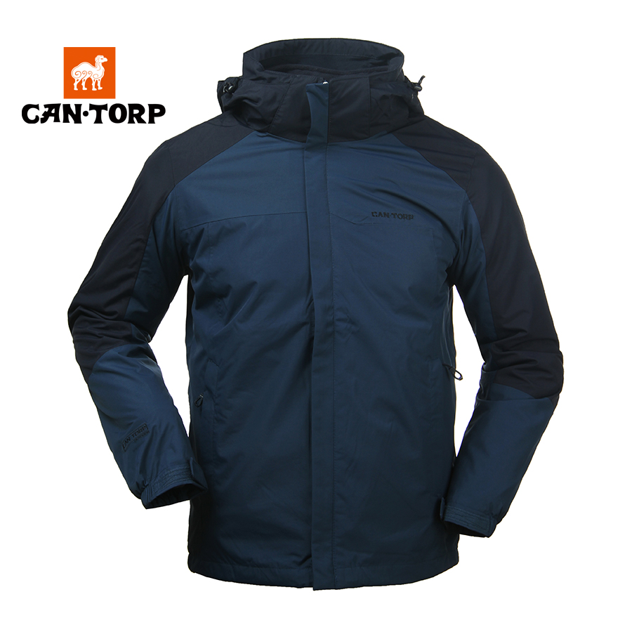 Clear Kentop subprime coat man three in one detachable caught and warm and waterproof wind and outdoor mountaineering coat