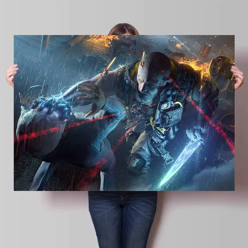 Big waterproof self-adhesive poster on wall for bedroom, punk style