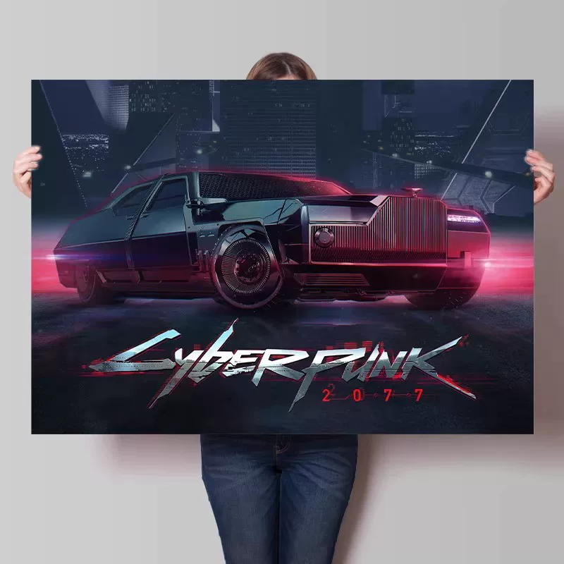Big waterproof self-adhesive poster on wall for bedroom, punk style