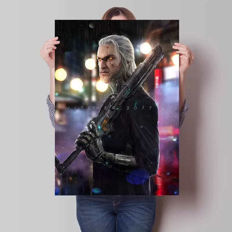 Big waterproof self-adhesive poster on wall for bedroom, punk style