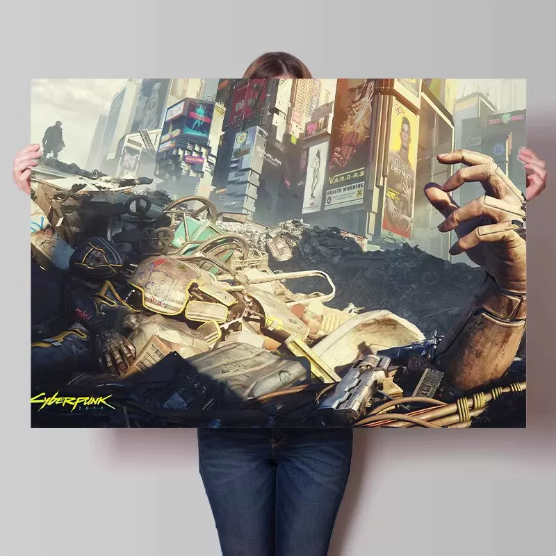 Big waterproof self-adhesive poster on wall for bedroom, punk style