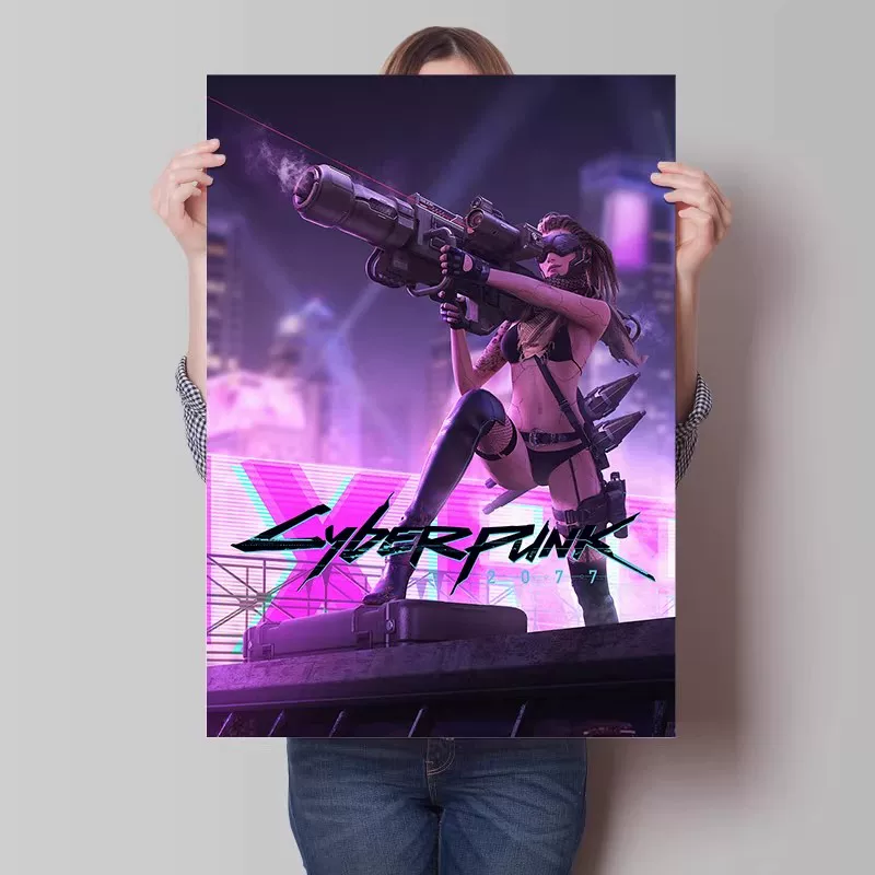 Big waterproof self-adhesive poster on wall for bedroom, punk style