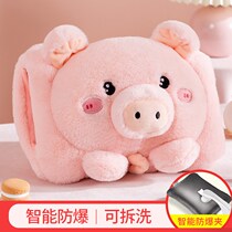 Hot water bottle rechargeable explosion-proof warm water bag burn baby cute plush water injection stomach female hand warmer electric warm treasure