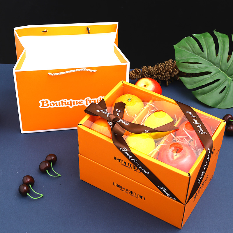 Show Rhyme Universal Fruit Box Packaging Box Transparent Upscale Gift Box Empty Box Peach Loquat Box Apple Orange Teachers Festival