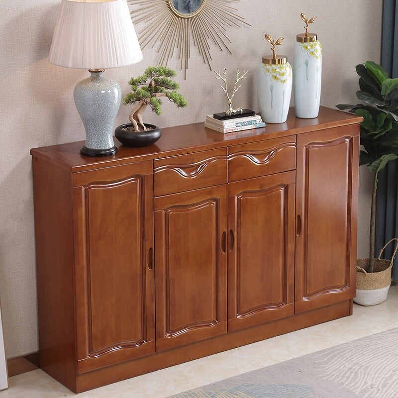 Chinese style solid wood shoe cabinet shoe rack home small apartment large capacity two doors three doors four doors multi-storey living room foyer storage