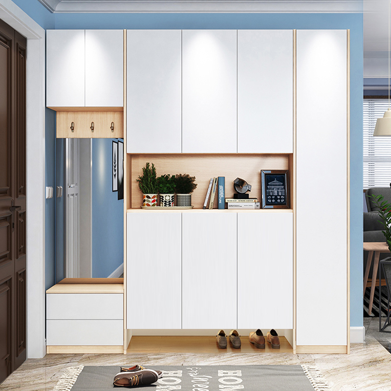 Door hall entrance door Xuanxuan Shoes Cabinet Integrated Brief Modern Living Room Entrance Shoe Stool Partition Cabinet Cloister Hood Shelf Storage Cabinet