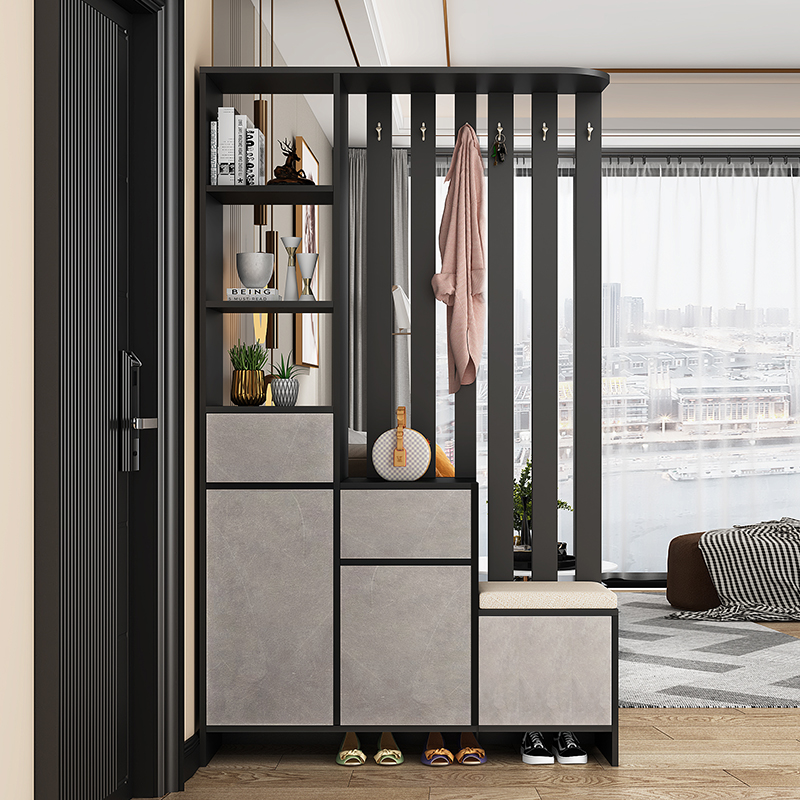Entrance door Xuanguan Shoes Cabinet Shoes Cabinet Integrated Entrance Living Room Screen Simple Modern Display Shelf Clothes Hat Door Hall Cabinet Partition Cabinet