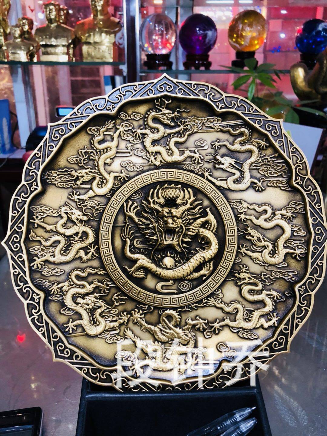 Step by step Lotus pure copper Kowloon coin Kowloon disc swing piece