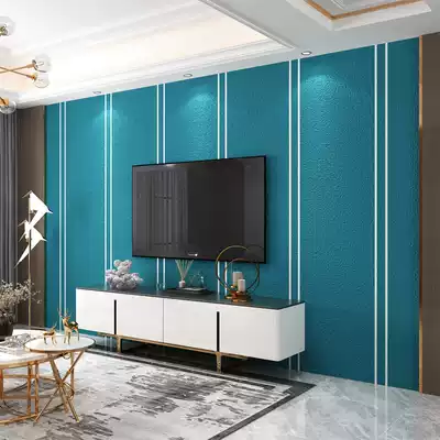 Modern minimalist living room TV background wall wallpaper whole house bedroom wall panel 3D three-dimensional non-woven wallpaper non-Wall cloth
