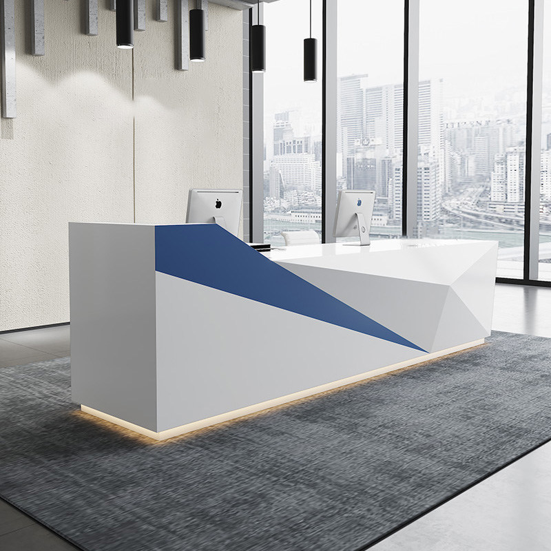 HuaChi European and American House Baking Lacquer Front Desk Special Reception Desk Company Consulting counters Brief about modern creative cashier's counter