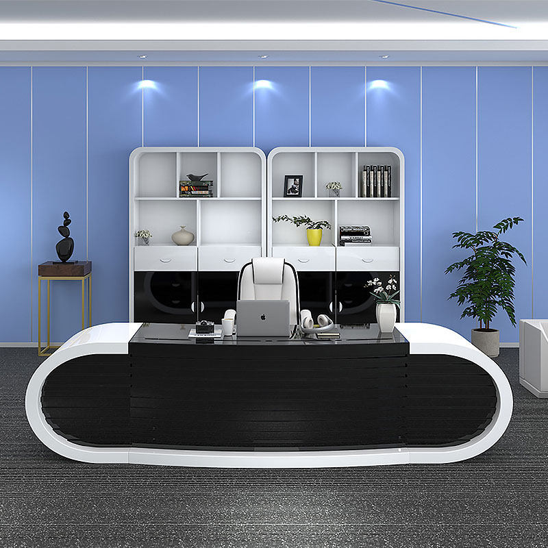 Huaqiu office furniture paint boss table Background station simple modern manager table manager table creative desk