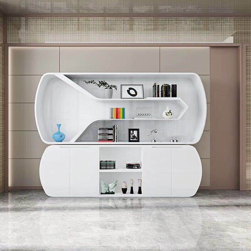 White File Cabinet Wooden Cabinet Simple Modern Decoration Cabinet Bark Locked Locked File Cabinet Display Cabinet