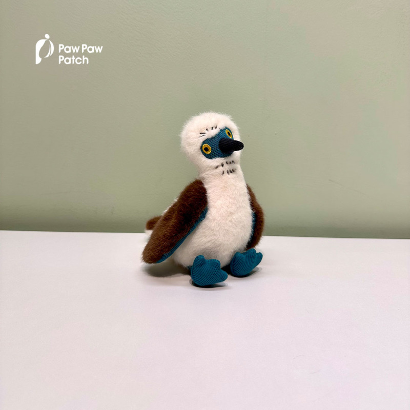 Pawpawpatch Ocean Series Blue Bubble Pendant Blue-Footed Booby Plush Toy for Birthday Gift