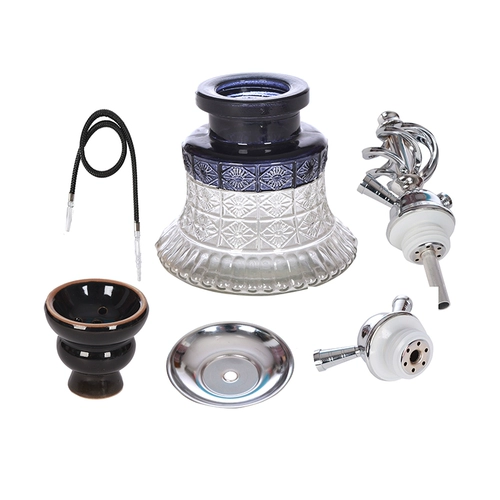 Арабский стеклянный портативный маленький кальян, полный комплект, фруктовый вкус