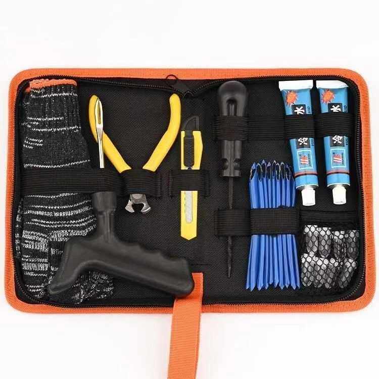 Upgraded Tire Repair Set Car Electric Motorcycle Motorcycle Travel Portable Emergency Tire Repair Spicy Strip Tool Shengmiqi