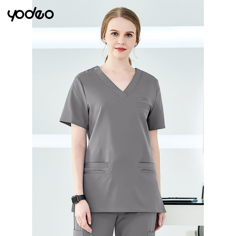 Sample-like operating room clothes Female short sleeves Handwashing clothes Brush Hands clothing Isolation Skin Management Beauty Workwear Elasticity