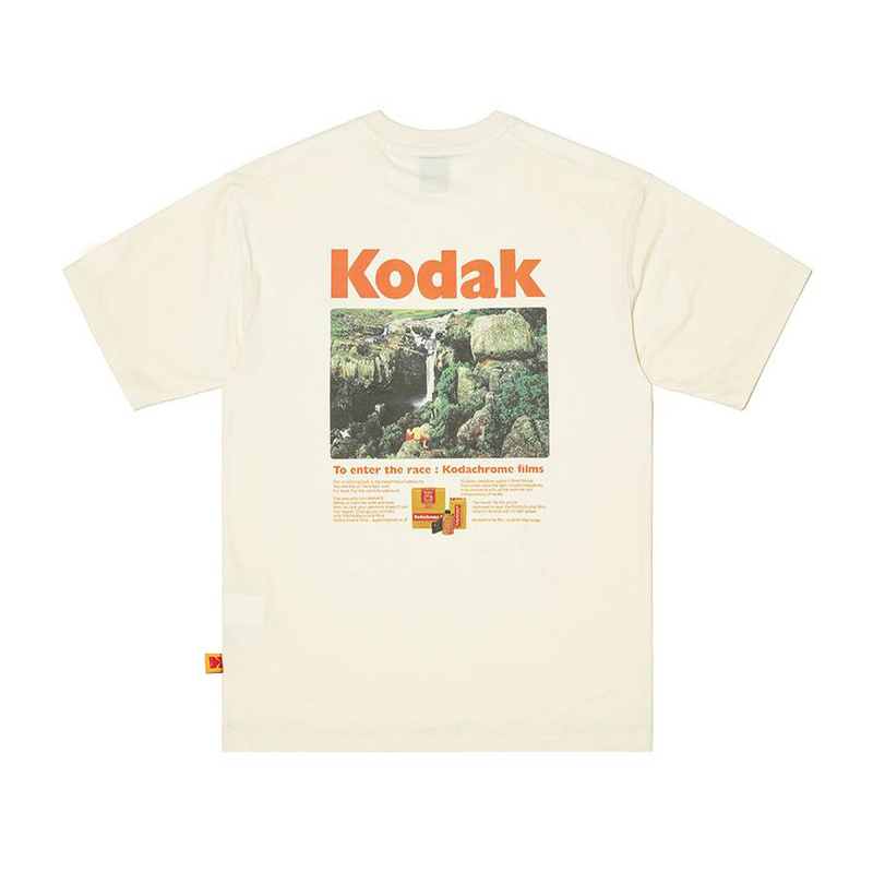 Kodak 100% Cotton Top Round Neck Short Sleeve Versatile Unisex T-Shirt