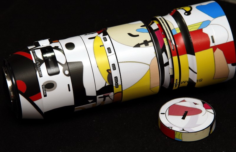 Seahorse 70-200mm100-400mm150-600mm lens protective film adhesive film adhesive sticker small black