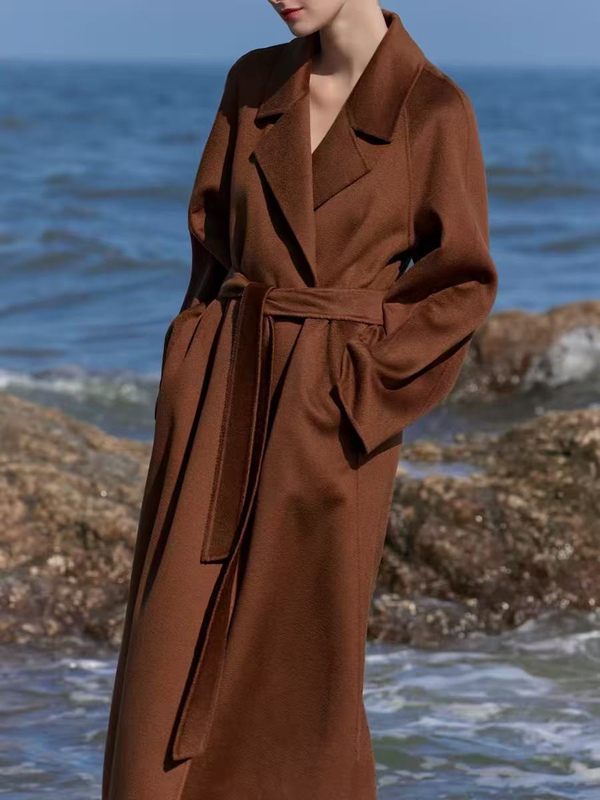 2026 New Model, the Same Style as Yang Mi's 13.8 Bathrobe, Long Cashmere Coat