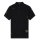 Carbine Men Wear 2020 Spring New Black Lapel Short Short Slim Polo Áo thêu Chữ Casual Street C - Polo