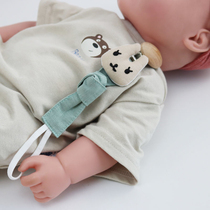 Baby cloth pacifier chain teether anti-sling chain anti-lost chain clip pacifier lanyard bite bag holder
