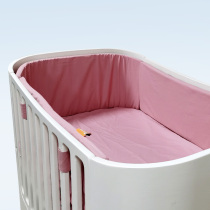 Bed circumference Bed sheet crib set BB bed detachable anti-fall special soft bag guardrail thickened pure white