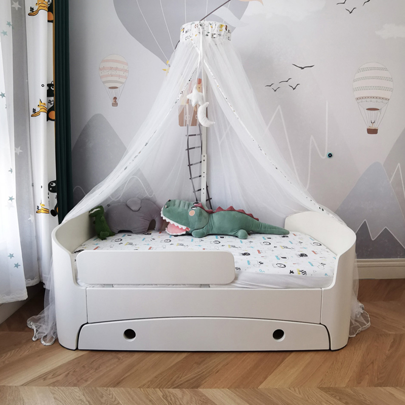 Songmao children's bed side bed Solid wood fence protection for male and female children Single bed Princess bed Baby bed bb bed bed artifact