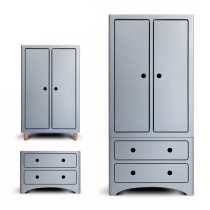 Childrens wardrobe solid wood girl bedroom Princess household childrens room double door boy cartoon short wardrobe bucket cabinet