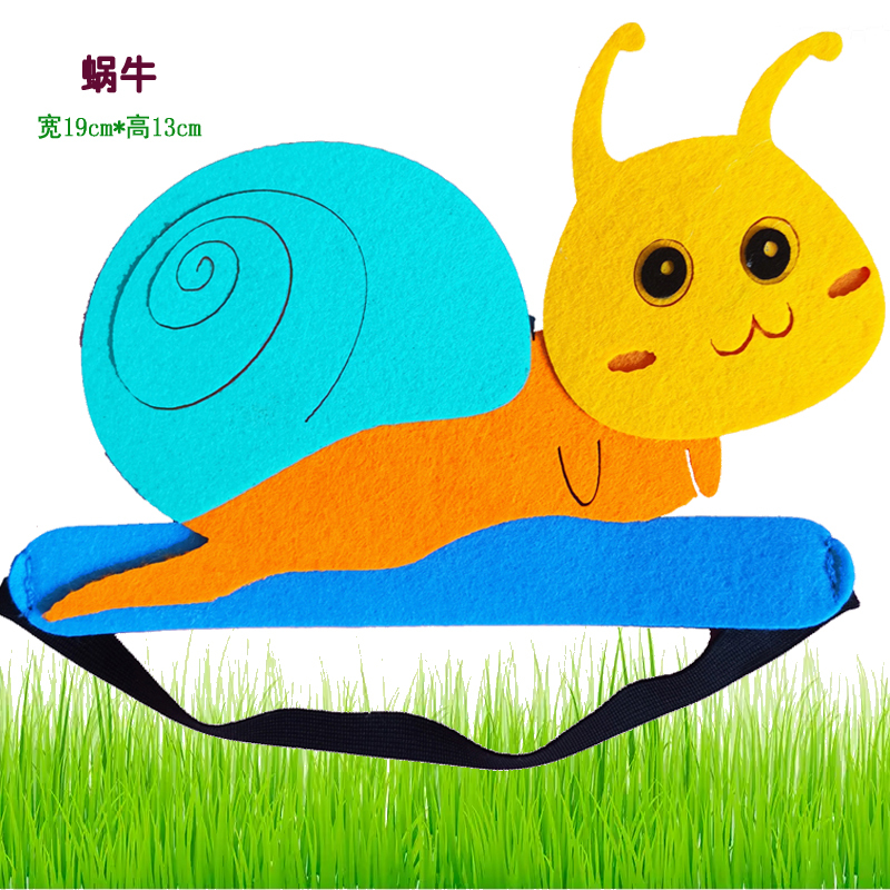 Snail Cartoon Hat Insect Headgear Props Oriole Bird Headgear Kindergarten Children's Costume Play Small Animal Meow