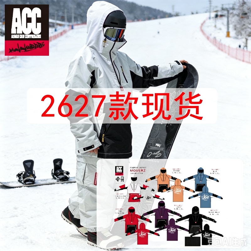 Japanese Acc Ski Suit, Waterproof and Breathable, Pants for Men and Women, Super Stylish Snowboard Jacket, High Aesthetic Appeal Japanese Acc Ski Suit, Waterproof and Breathable, Pants for Men and Women, Super Stylish Snowboard Jacket, High Aesthetic Appeal
