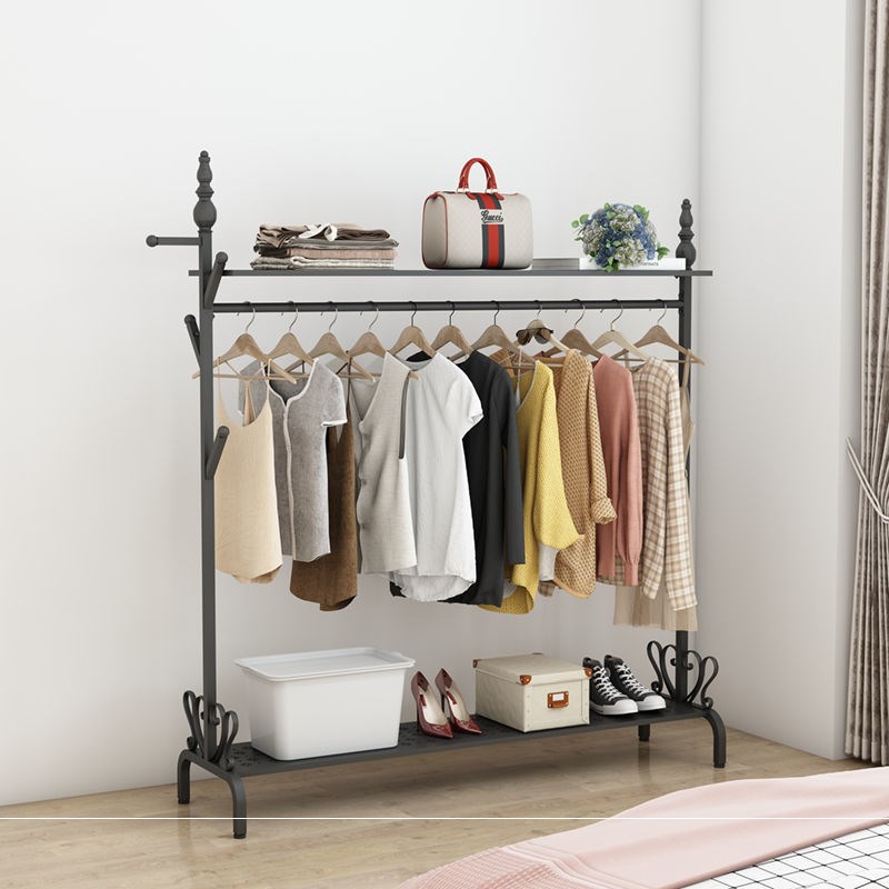 Home Cloister Bedroom Iron Art Floor Hanging Bedroom Iron Art New Economical Clothes Hanger Rack Eurostyle Clothes Rack-Taobao