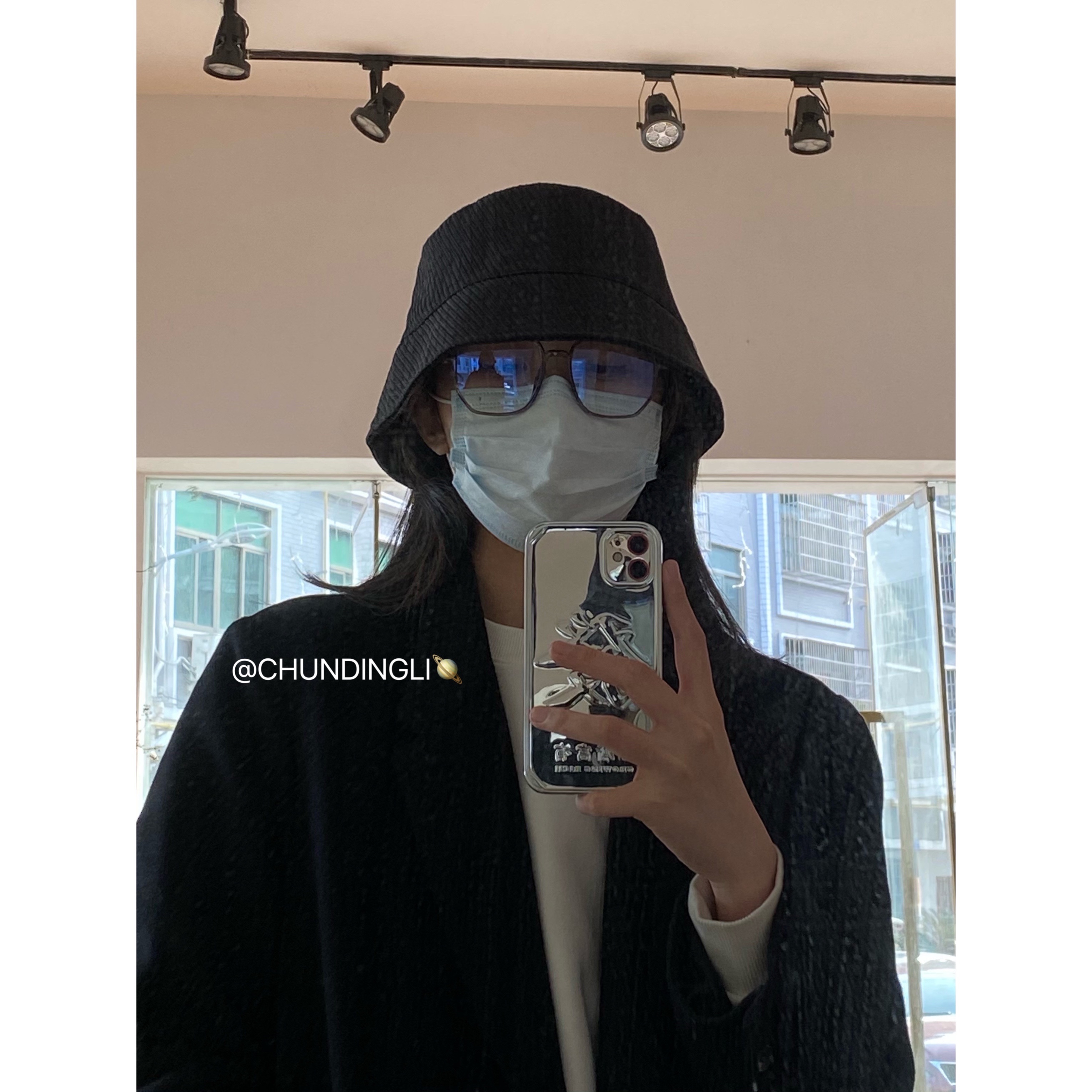 Black fisherman hat that will not go out of style~ Wild Japanese striped sunscreen makeup visor bucket hat black