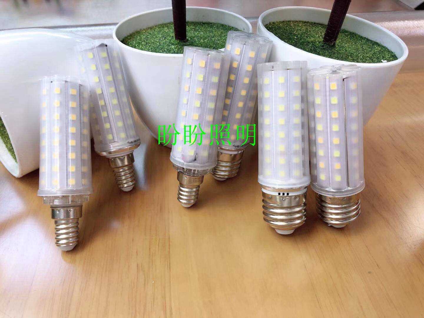 LED shadowless lamp 18WE27E14 screw mouth corn bulb chandelier crystal lamp decorative bulb led column bubble