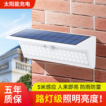 Solar Courtyard Lamp Home Outdoor Balcony Arrangement Lighting Wall Lamp Human Sensing Super Bright Waterproof Small Night Light