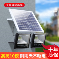 Solar outdoor garden light new rural outdoor waterproof household lighting 100W super bright one drag two induction street light