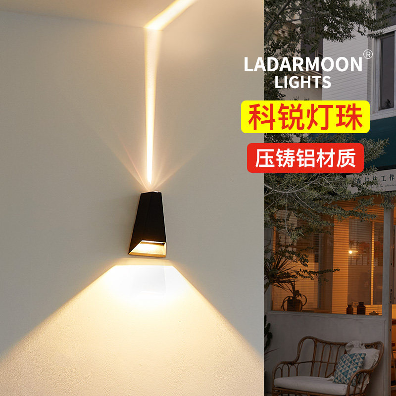 Outdoor waterproof wall lamp LED creative modern indoor and outdoor walls super bright doorway courtyard up and down lighting wall washer lamp