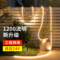 Outdoor lamp with led light strip Self-adhesive recessed outdoor low pressure 24v waterproof ultra-bright silicone linear strip-shaped lamp
