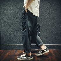 it neith BIAS Tide brand summer nine-point casual pants mens loose straight large size Joker thin overalls