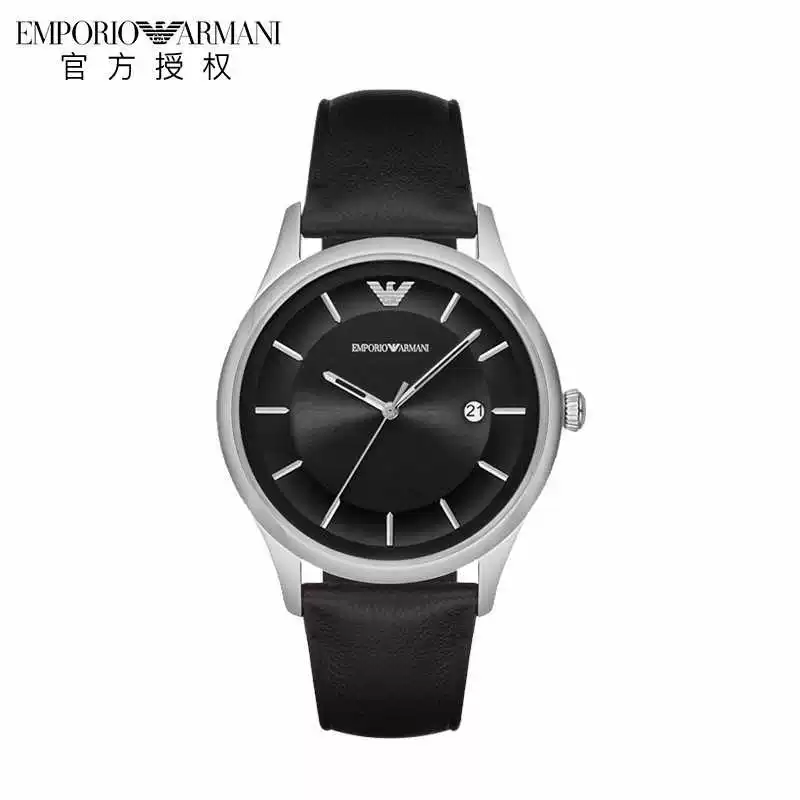 Armani, мужские часы, модный тонкий календарь, кварцевый ремень, простой и элегантный дизайн