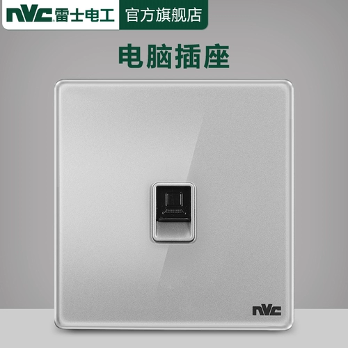 Tyser Computer Cocket Panels Tempered Glass Network Cable Interface 86 Информация о домохозяйственной сети серой E8