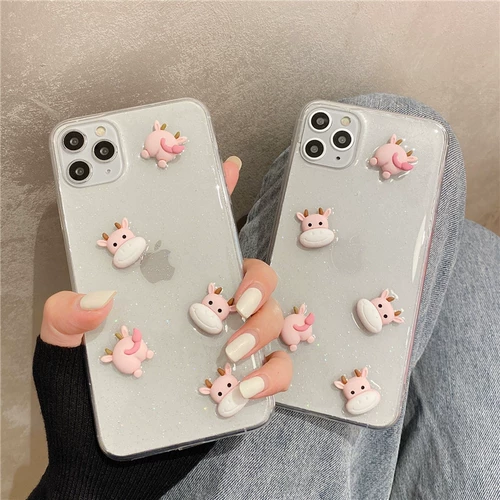 Apple, розовый трехмерный iPhone12 Pro, iPhone 11, чехол для телефона XS Max, силиконовая милая брендовая защитная сумка, 8plus, защита при падении, популярно в интернете, 7plus