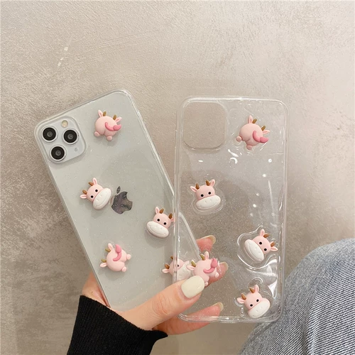 Apple, розовый трехмерный iPhone12 Pro, iPhone 11, чехол для телефона XS Max, силиконовая милая брендовая защитная сумка, 8plus, защита при падении, популярно в интернете, 7plus