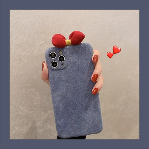 Apple, iPhone12 Pro с бантиком, iPhone 11, силиконовый чехол для телефона XS Max, зимняя милая камера видеонаблюдения для влюбленных, популярно в интернете, 8plus
