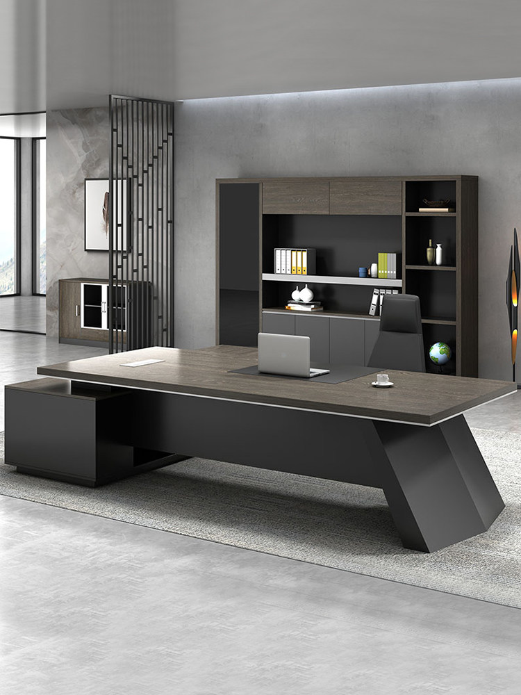Simple modern office furniture Boss table Atmosphere General manager office desk and chair combination Large desk President executive desk