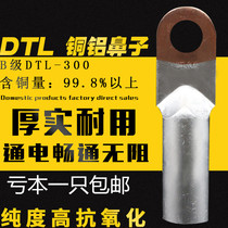 DTL-300 Brazed Copper Aluminum Nose Copper Aluminum Transition Terminal Aluminum Wire Cable Connector Nose Class B