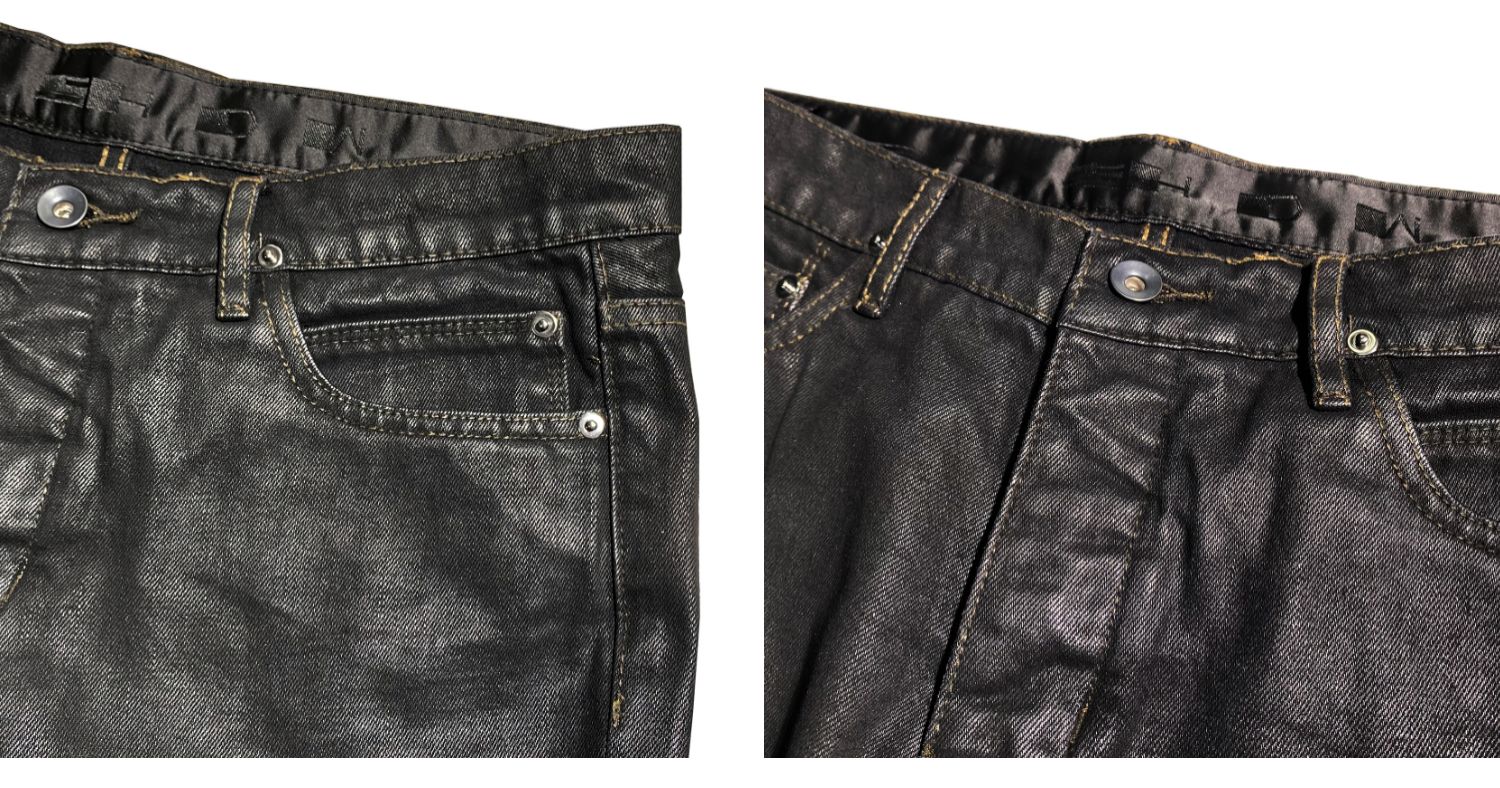 Independent ro style wax brushed long zipper jeans INS with archive dark high street pants drkshdw